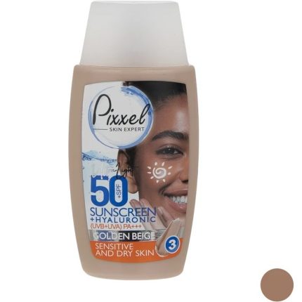 کرم ضد آفتاب پوست‌های خشک و نرمال و حساس با SPF50 پیکسل حجم 50 میل